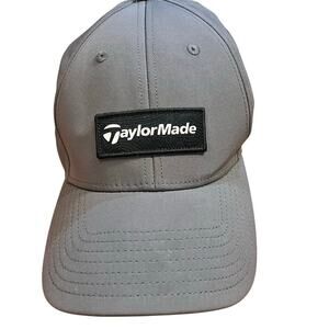 TaylorMade Men’s Adjustable Snapback Hat Gray Golf Outdoor Casual Breathable